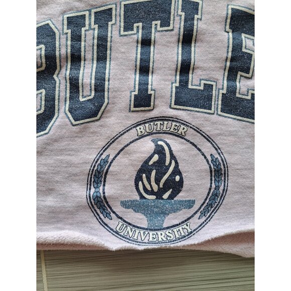 Vintage Jansport Butler University Cropped Crewneck Sweatshirt Distressed USA M - Picture 2 of 10